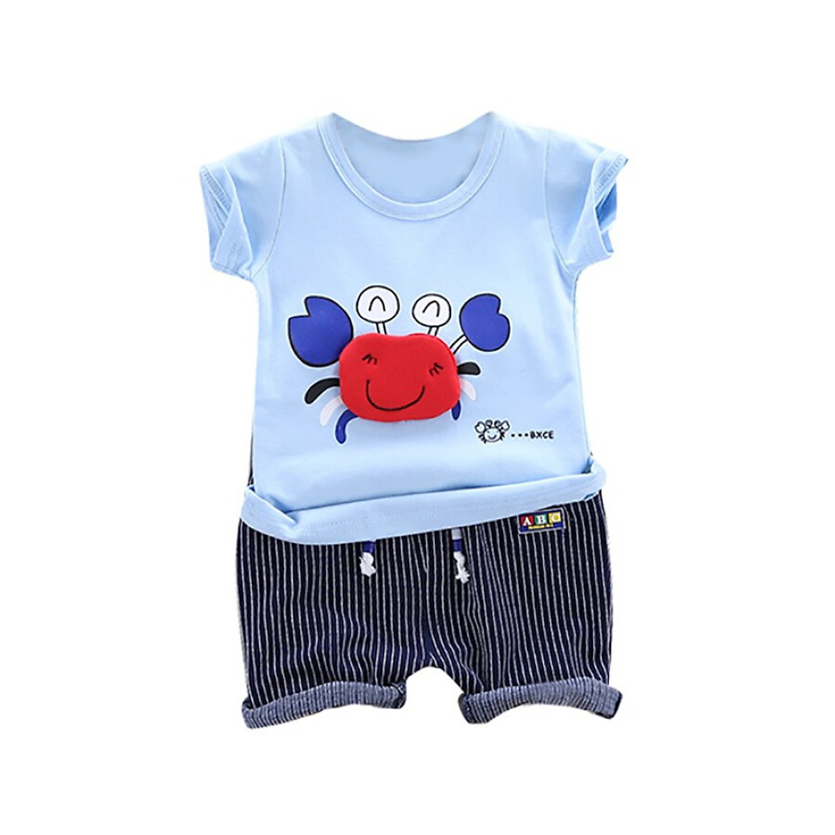 Mua Cute Cartoon T-shirt For Baby Boy Clothes Set Summer Cartoon Crab  Printed Short Sleeve T-shirt Round Collar Casual Tops+Pants
