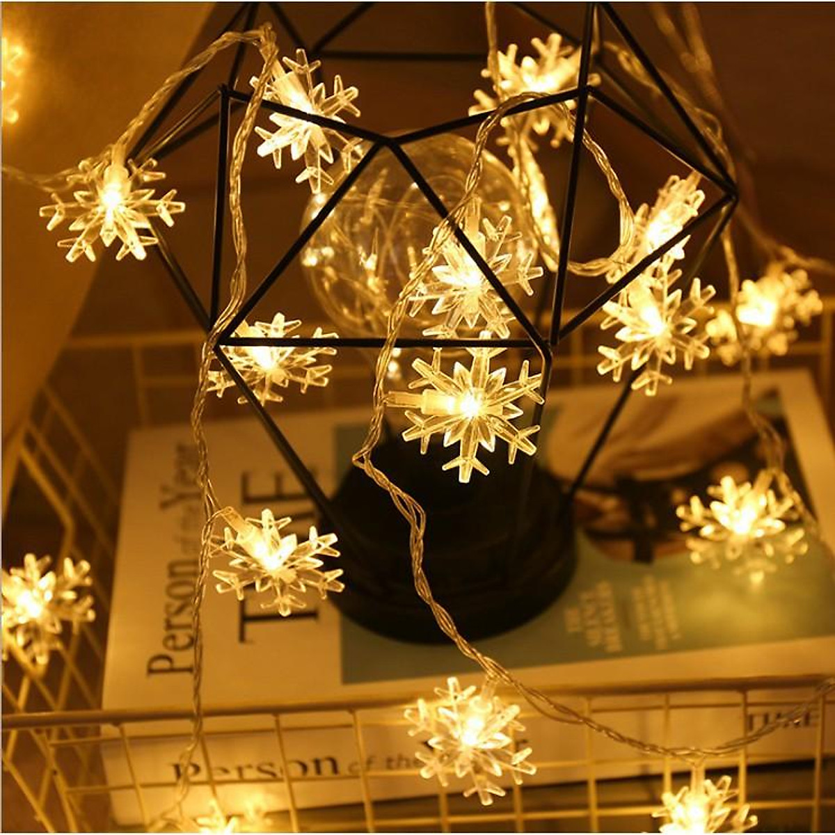 Dây Đèn Led Bông Tuyết Sáng Ấm - Dây 3M/16 Bóng - Đèn Led - Đèn khác Dây Đèn Led Bông Tuyết Sáng Ấm - Dây 3M/16 Bóng - Đèn Led - Đèn Khác