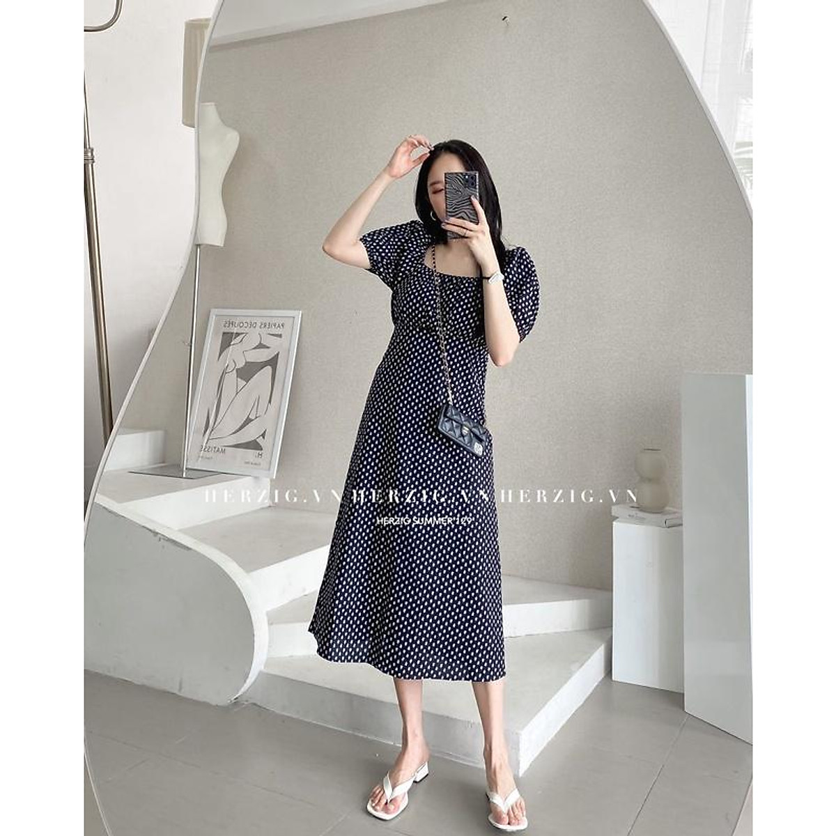 Bỏ Sỉ đầm Voan Ren Tay Dài Màu Trắng ANNSHOPVN #43 Bỏ Sỉ đầm Voan Ren Tay Dài Màu Trắng ANNSHOPVN