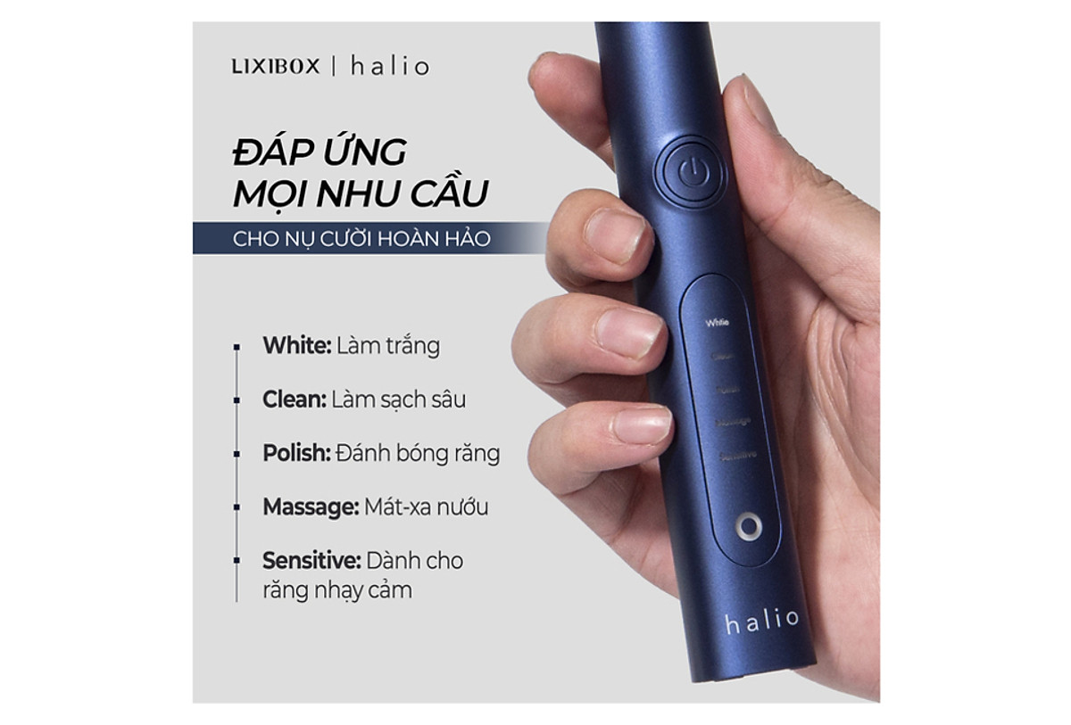 Bàn Chải Điện Halio Sonic Whitening Toothbrush Pro