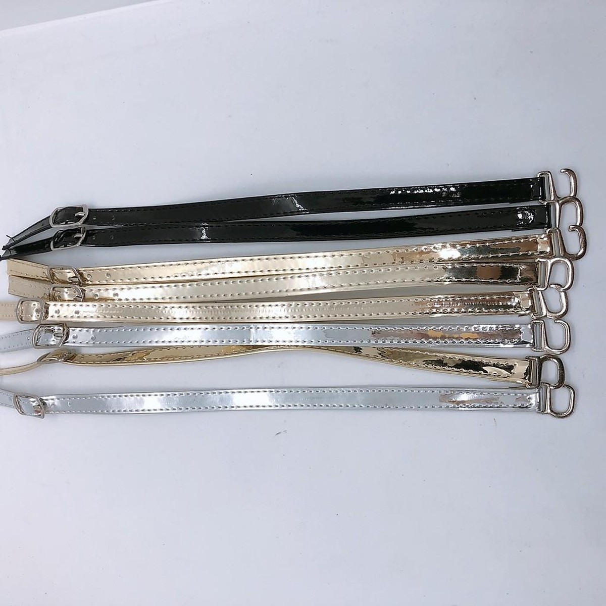 Hàng y hình Phụ Kiện dây giày nữ da bóng ( 1 đôi ) T&T