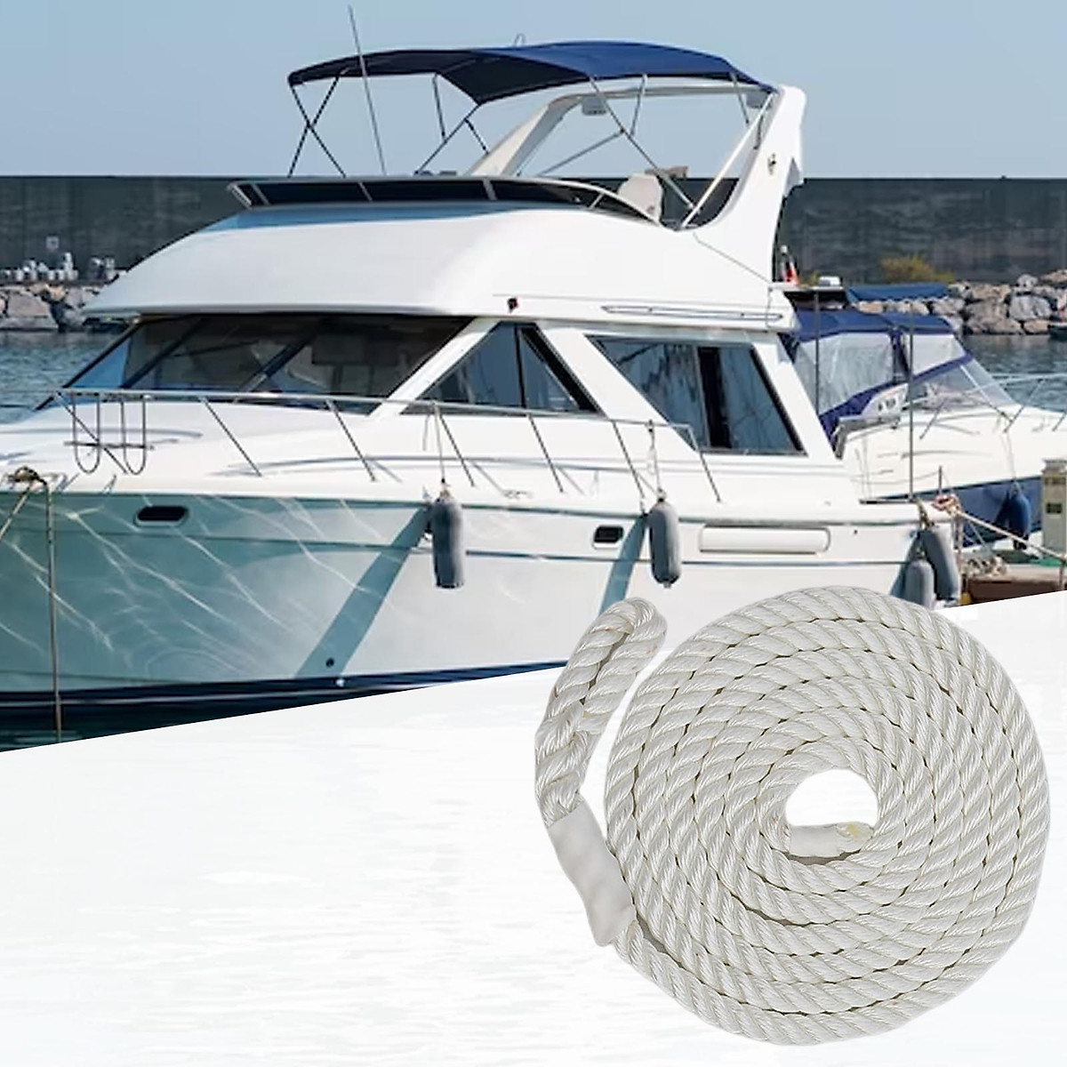 Boat Line Hangers with Loop Boat Rope Marine Fenders Ropes 9.5mmx2M