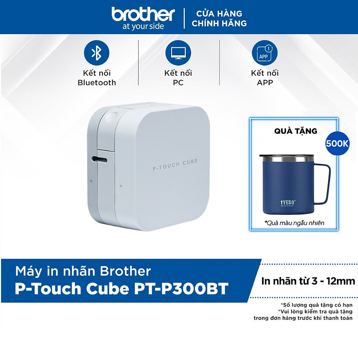 Máy in nhãn Brother PT-P300BT