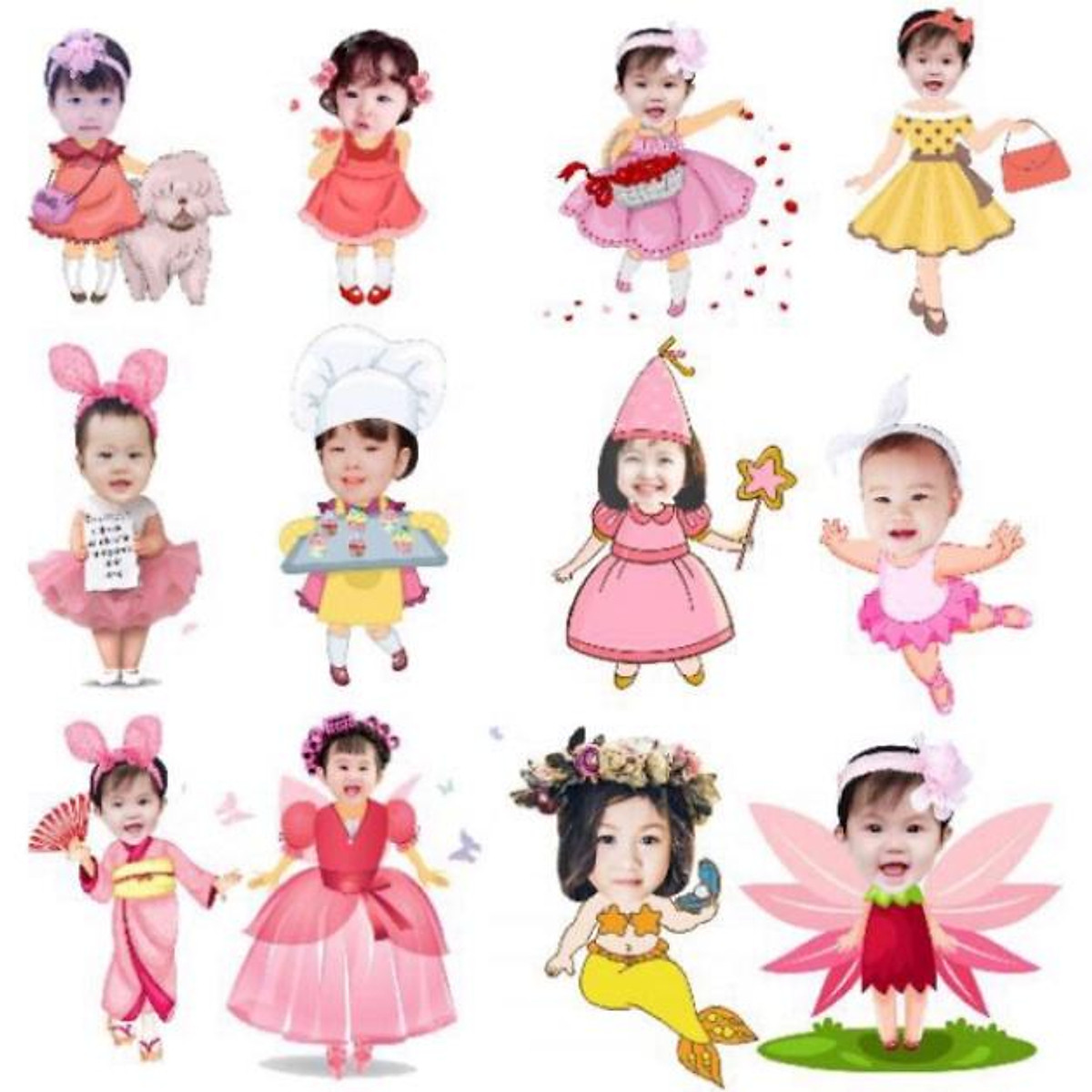In hình chibi cỡ lớn trang trí sinh nhật cho bé  Phụ kiện để bàn đẹp rẻ  bền màu lâu  Shopee Việt Nam