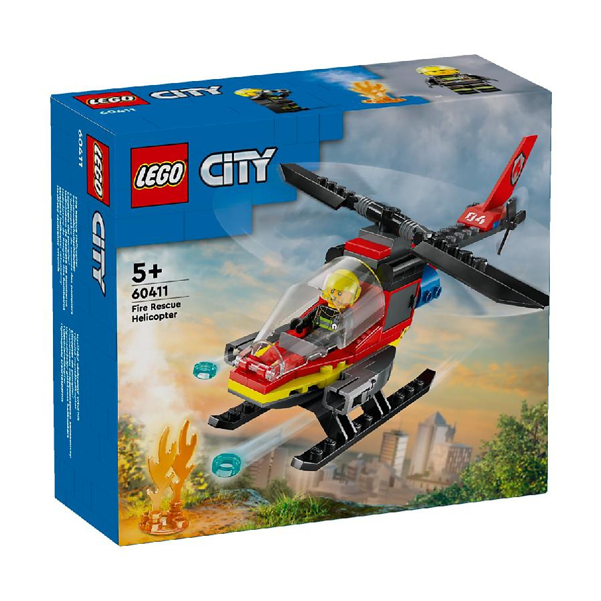 Đồ Chơi Lắp Ráp Trực Thăng Cứu Hỏa Lego City 60411 LEGO CITY 60411