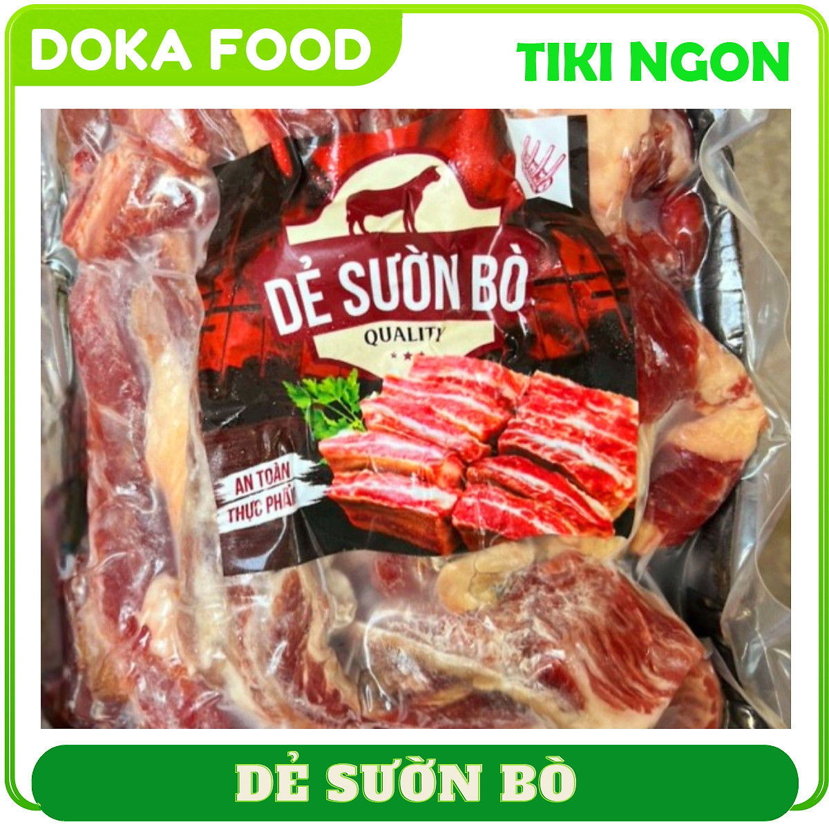 Dẻ sườn bò 1kg, thịt bò nhập khẩu Doka Food - Thịt bò, bê