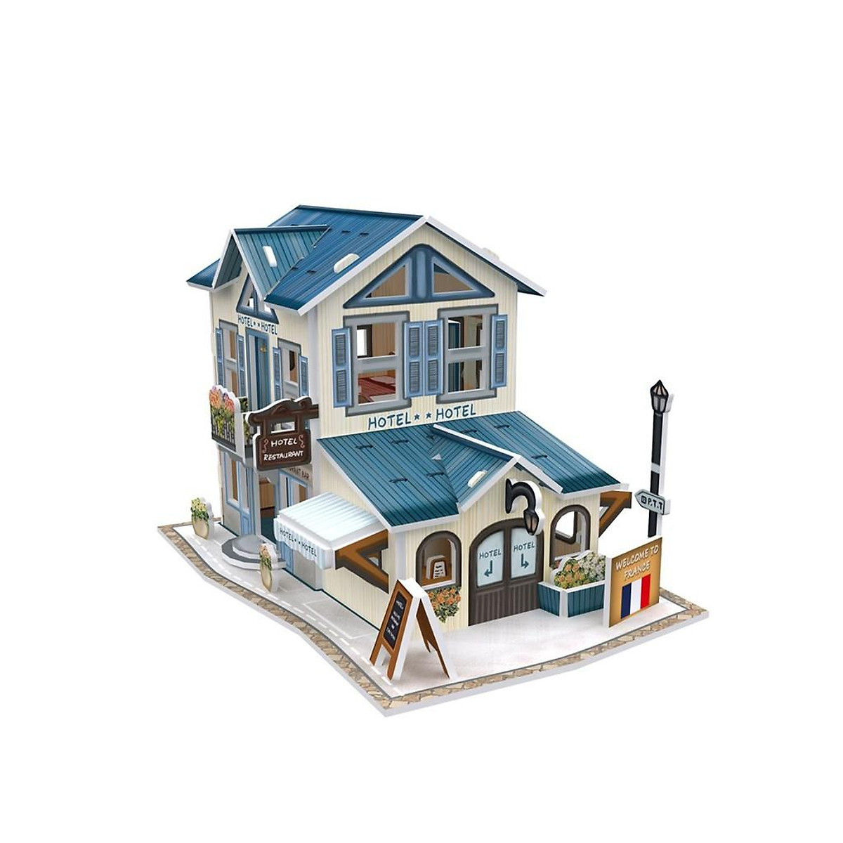 Bán Mô hình nhà xếp bằng giấy 3D phát triển kỹ năng cực chất  biệt thự  kiểu Pháp giá rẻ bất ngờ  Review ZimKen