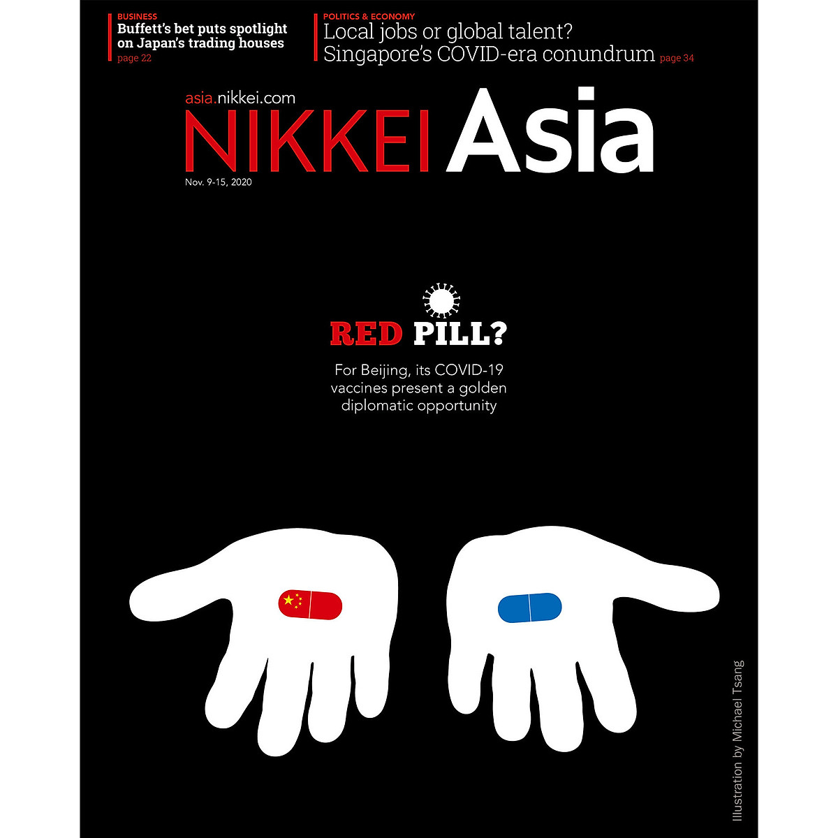 Nikkei Asian Review: Nikkei Asia - RED PILL? - 44.20, tạp chí kinh tế nước ngoài, nhập khẩu từ Singapore