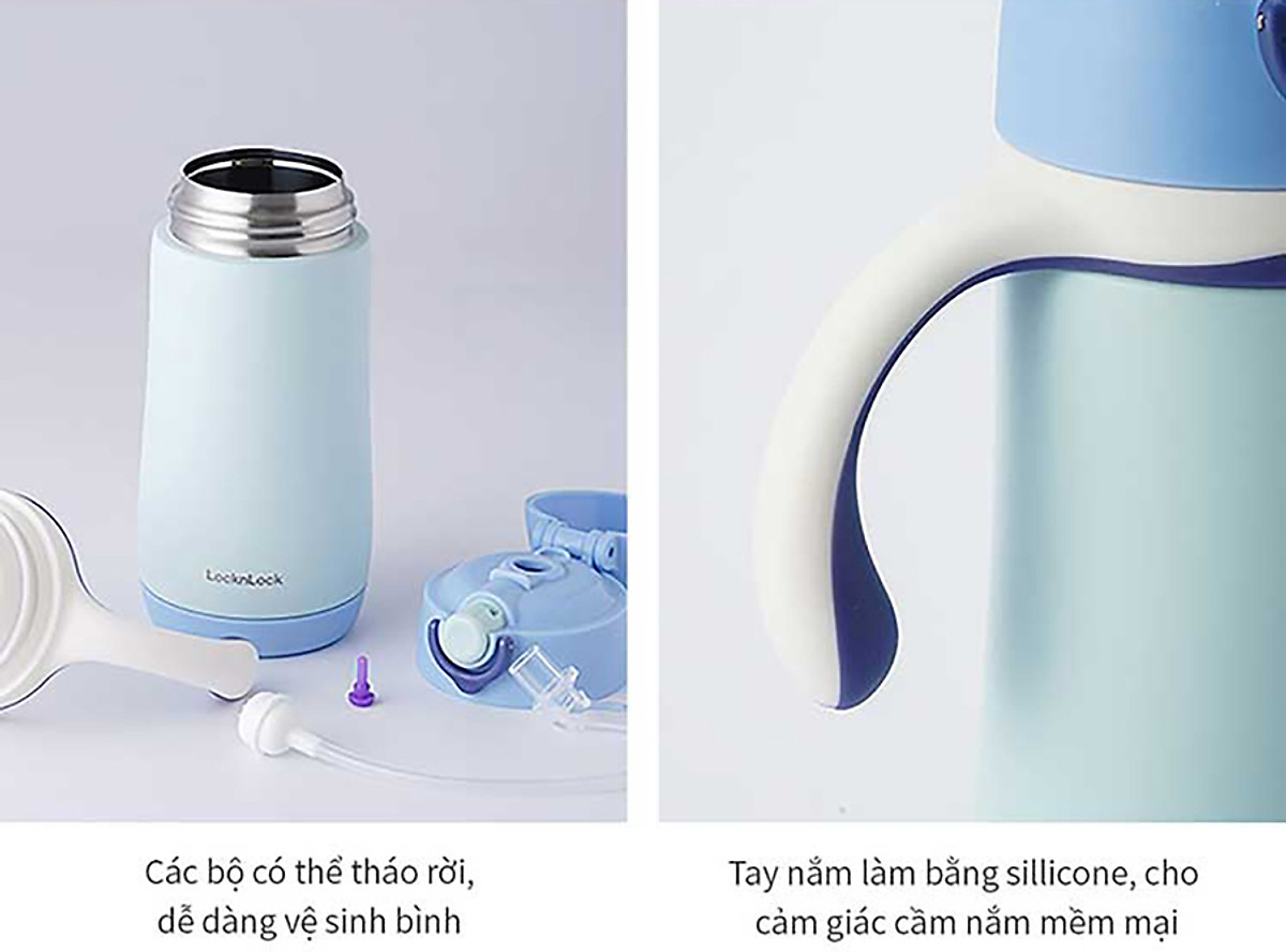 Bình giữ nhiệt cho trẻ em LocknLock Cozy Kids Straw Tumbler LHC4236 330ml