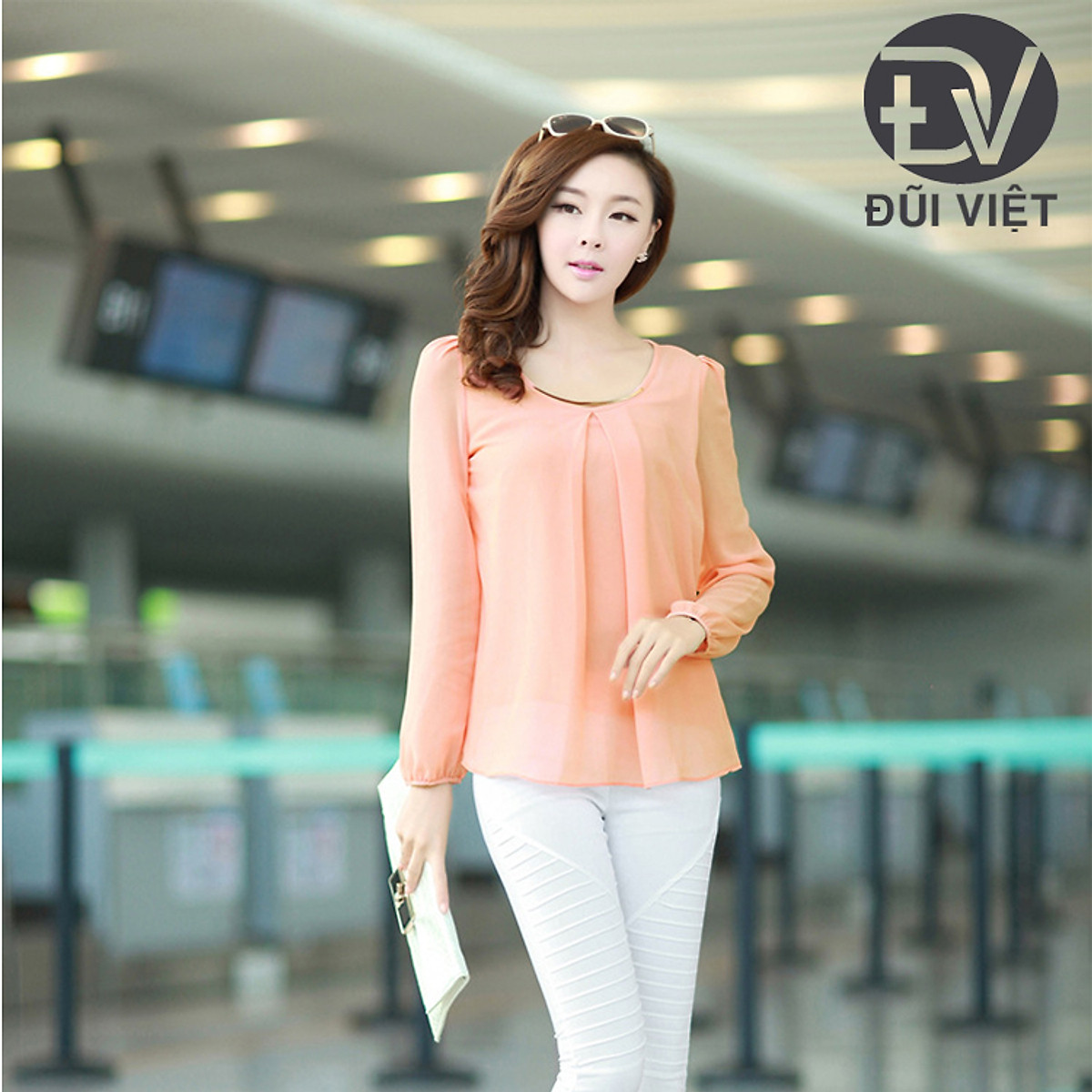 Mua Áo Voan Nữ Áo Kiểu Trẻ Trung Dài Tay Mẫu Mới Dv29 - L Tại Đũi Việt  Official | Tiki