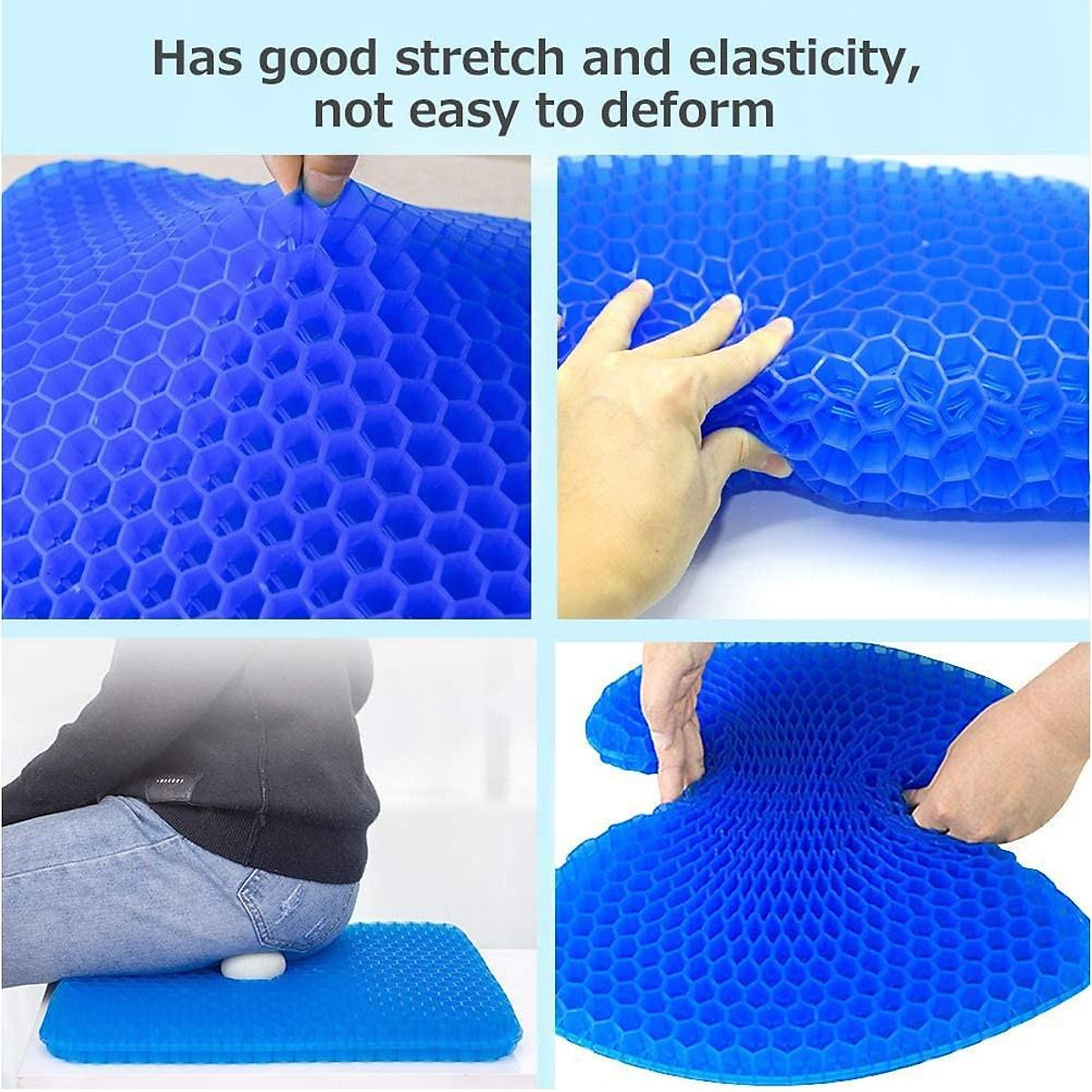 Đệm ngồi Gel 3D tổ ong thoáng khí, Chất liệu Silicon mát lạnh siêu êm - Hàng cao cấp chính hãng miDoctor