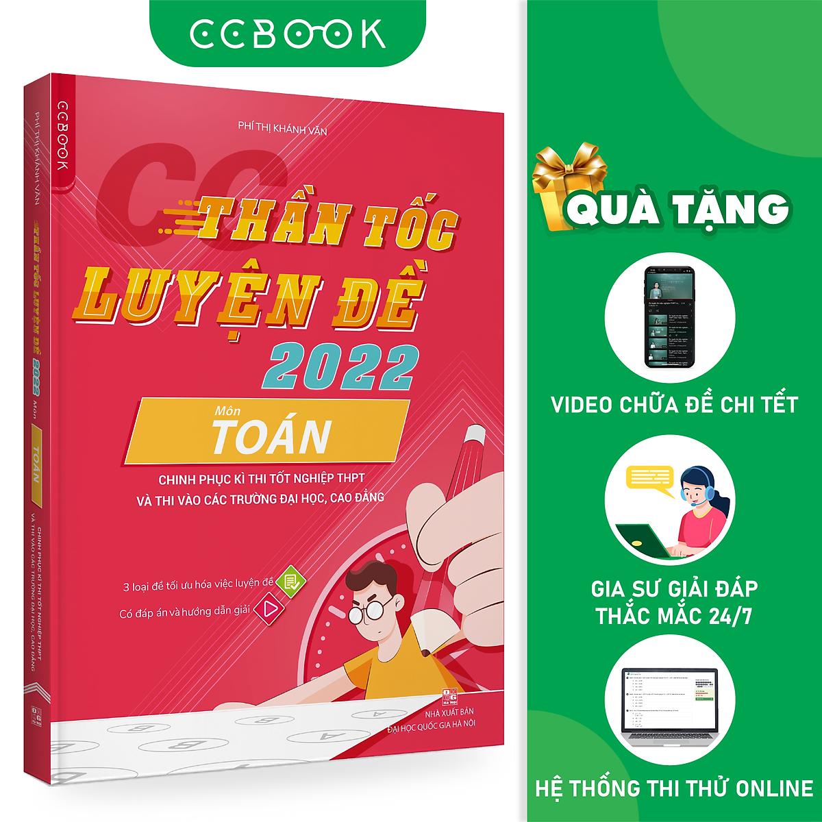 Sách - CC thần tốc luyện đề 2022 môn Toán - Ôn thi tốt nghiệp THPT - Luyện thi đại học - Chính hãng CCbook