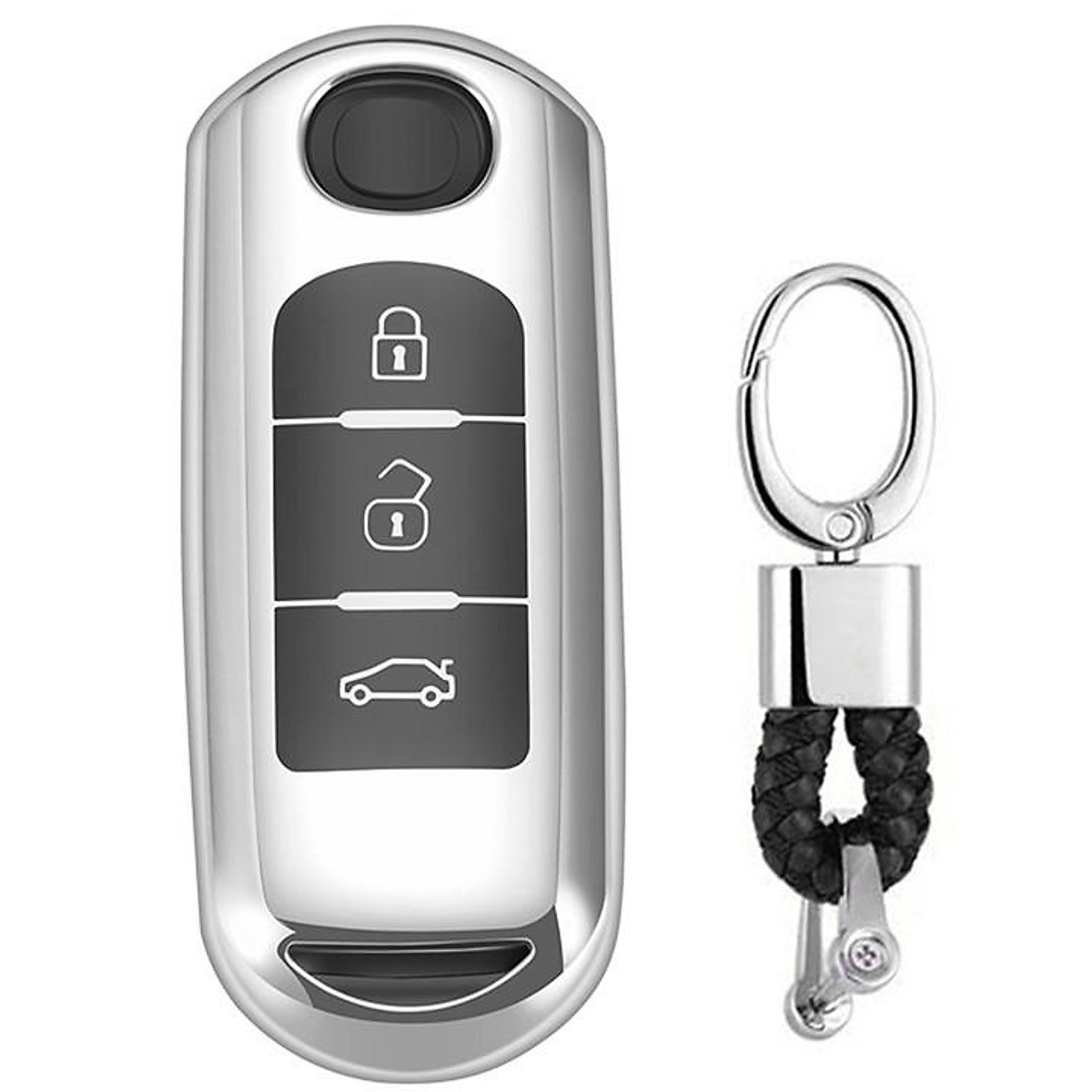 Bao chìa khóa bằng TPU, ốp chìa khóa, móc khóa ô tô dùng riêng cho xe Mazda 2, Mazda 3, CX5, CX8