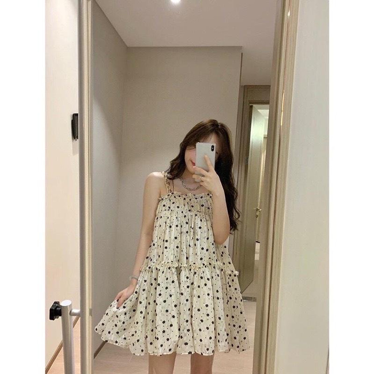 Đầm Đũi 2 Dây Babydoll Cho Bé Gái Cài Nút Trước Dễ Thương 3  10 tuổi