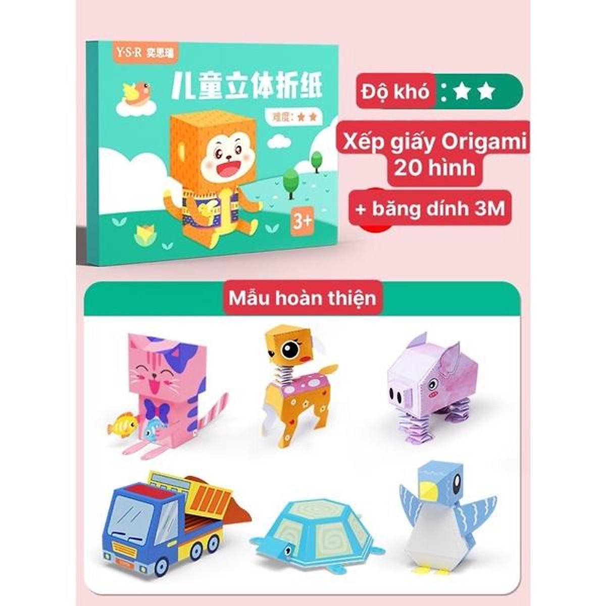 Xếp Giấy Origami, Xếp Hình 3D Vui Nhộn Cho Bé Sáng Tạo - Mô Hình Giấy