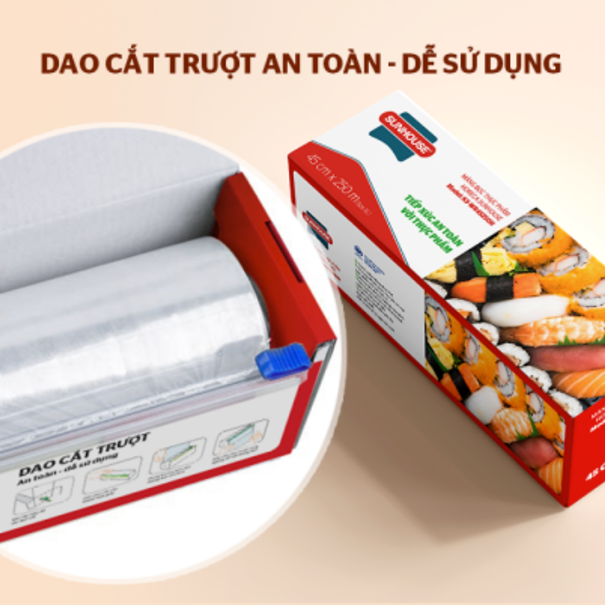 Màng bọc thực phẩm gia đình Sunhouse KS-WR3050F