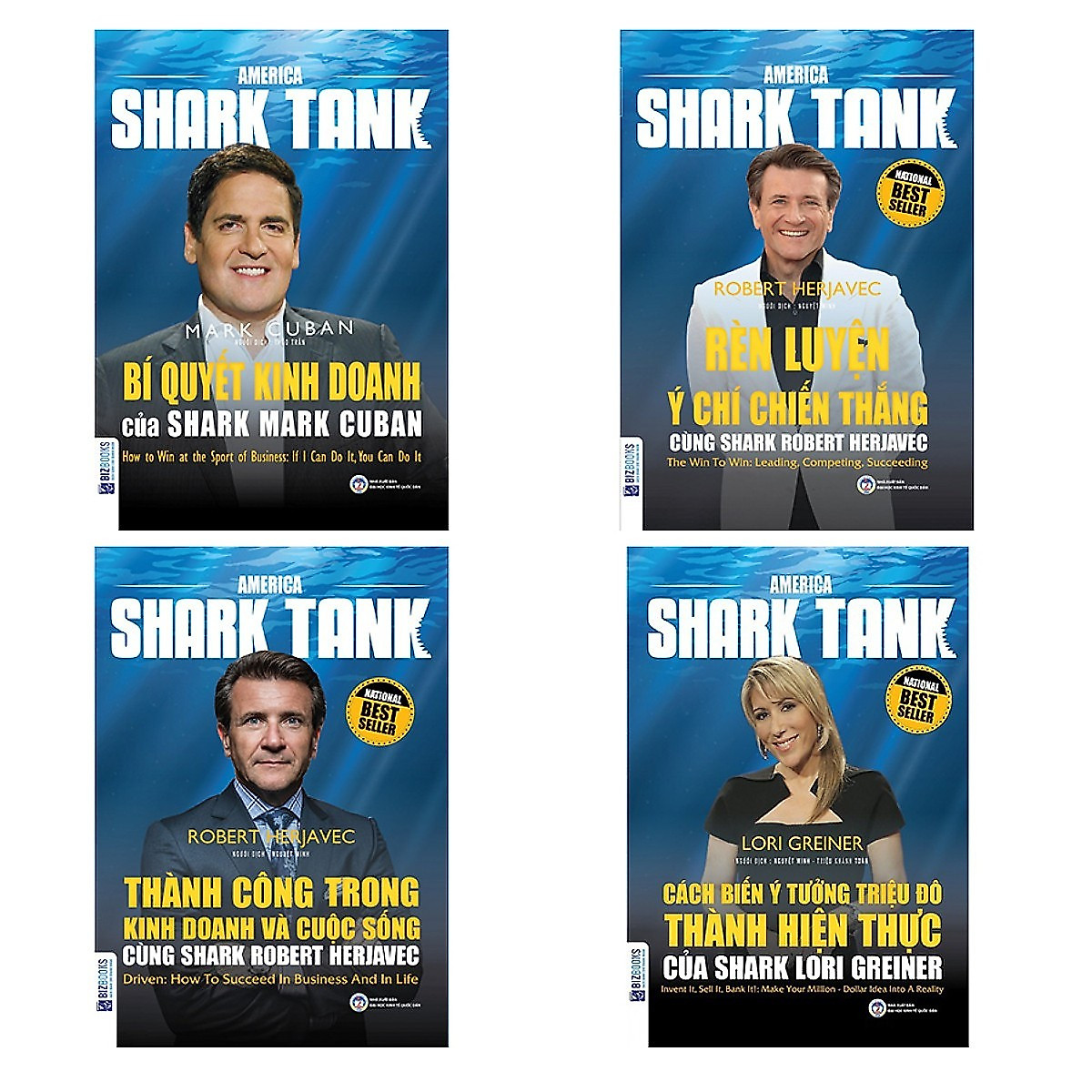 Combo 4 Cuốn Shark Tank (Bí Quyết Kinh Doanh + Rèn Luyện Ý Chí Chiến Thắng + Thành Công Trong Kinh Doanh Và Cuộc Sống + Cách Biến Ý Tưởng Triệu Đô Thành Hiện Thực) (Tặng kèm bút chì Kingbooks)