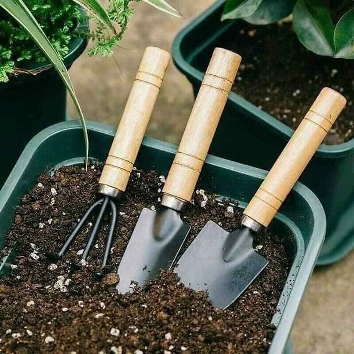 BỘ CUỐC XẺNG LÀM VƯỜN MINI SÉT 3 CHIẾC CỰC XINH - Dụng cụ làm vườn ...