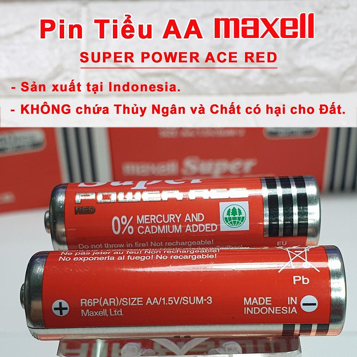 Pin tiểu Maxell AA – Hộp 40 + 8=48 Viên