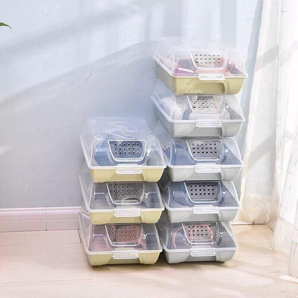 combo 3 hộp để giày nhựa mẫu mới siêu đẹp