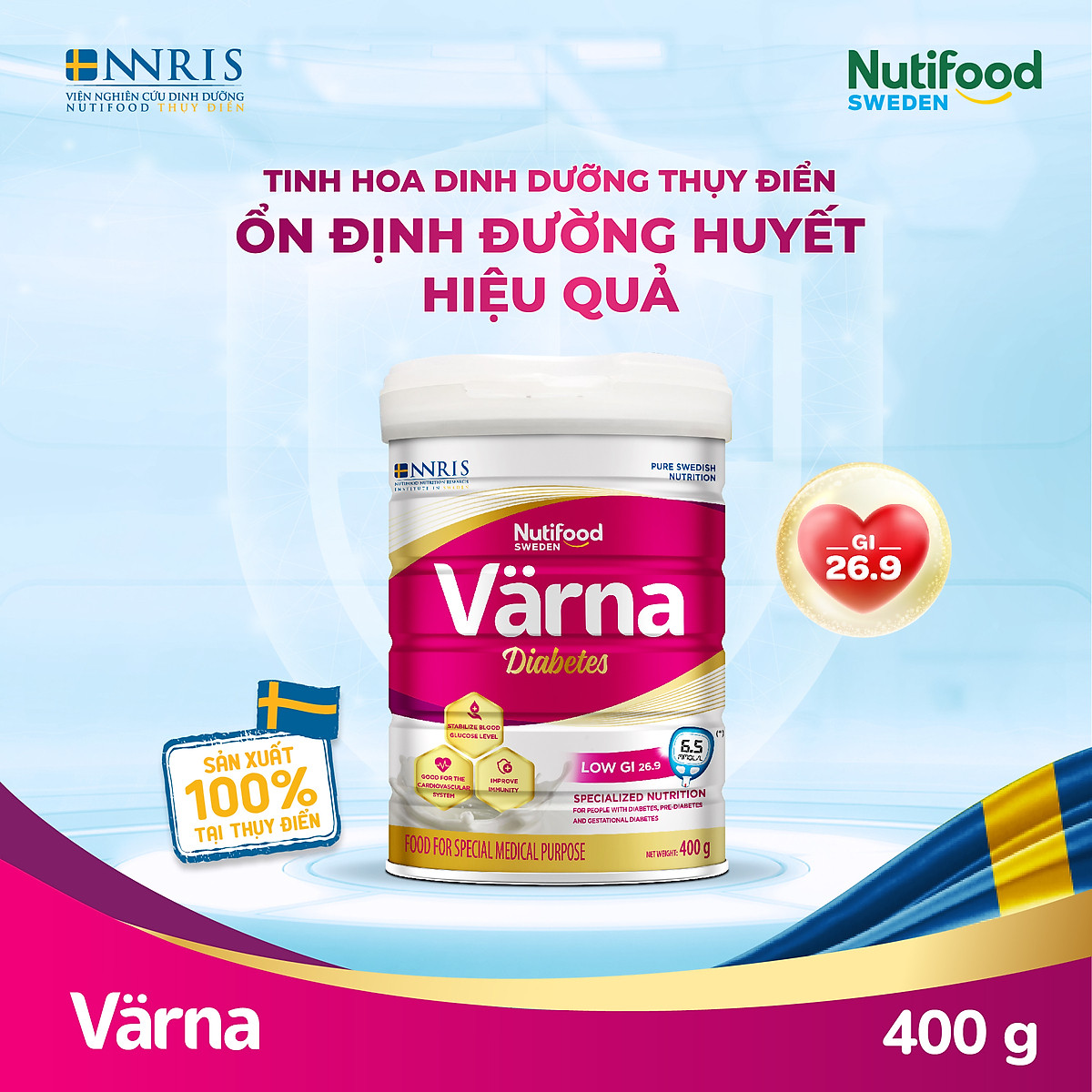 Sữa Bột Värna Diabetes lon 400g
