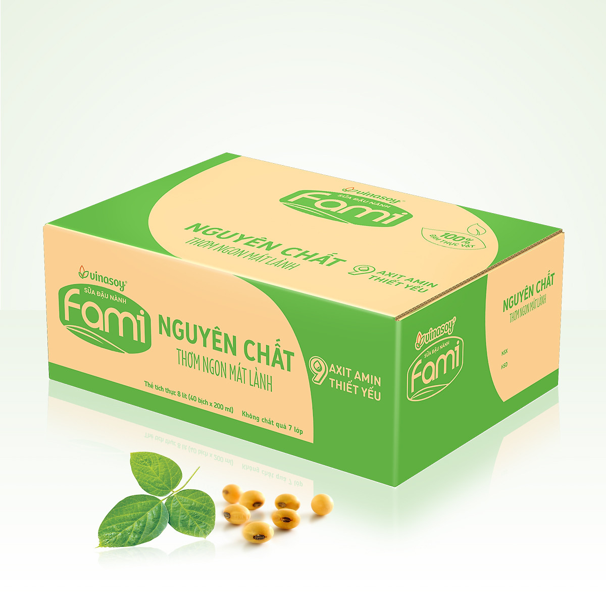 Thùng Sữa đậu nành Fami nguyên chất (200ml x 40 Bịch)