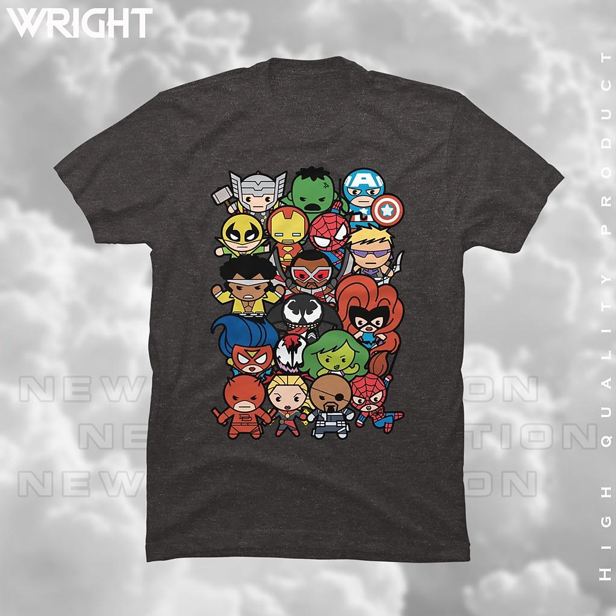 Mua Marvel Cartoon Characters T-Shirt Unisex T-Shirt - L tại Helios color  box