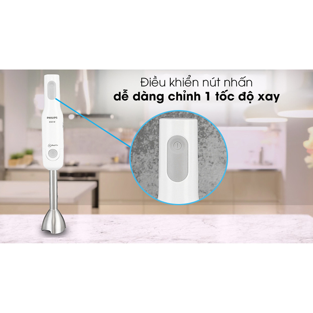 Máy xay sinh tố cầm tay Philips HR2534 (650W) - Hàng chính hãng