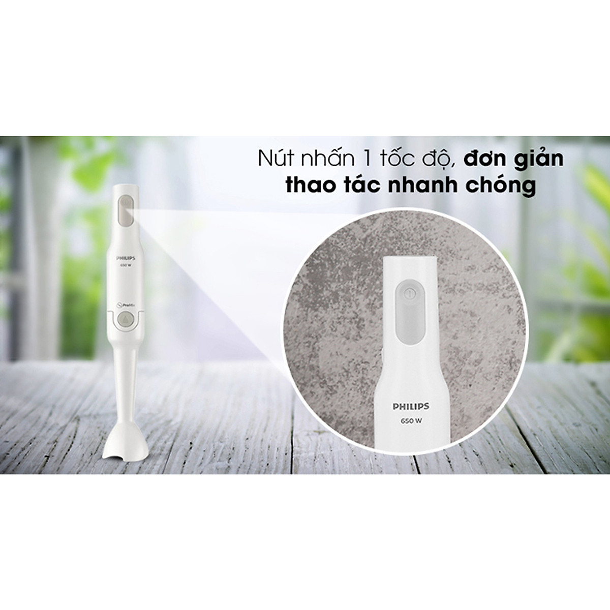 Máy xay sinh tố cầm tay Philips HR2531/00 (650W) - Hàng chính hãng
