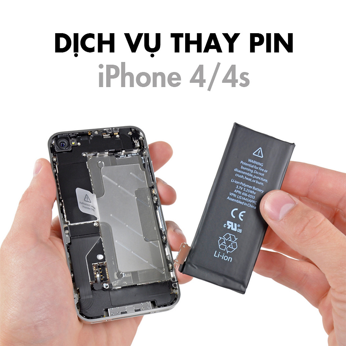 Mua voucher, dịch vụ Dịch Vụ Thay Pin iPhone 4/4S online | Tiki