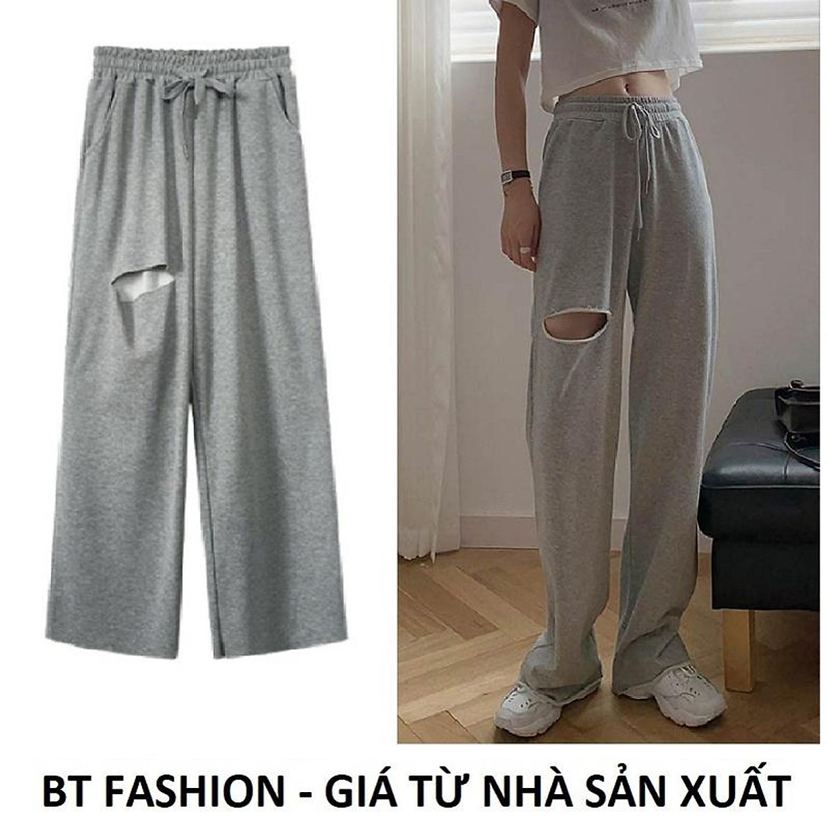 Quần Thể Thao Jogger Nữ Thời Trang Hot BT Fashion (Rách Đùi) + Hình thật, Video