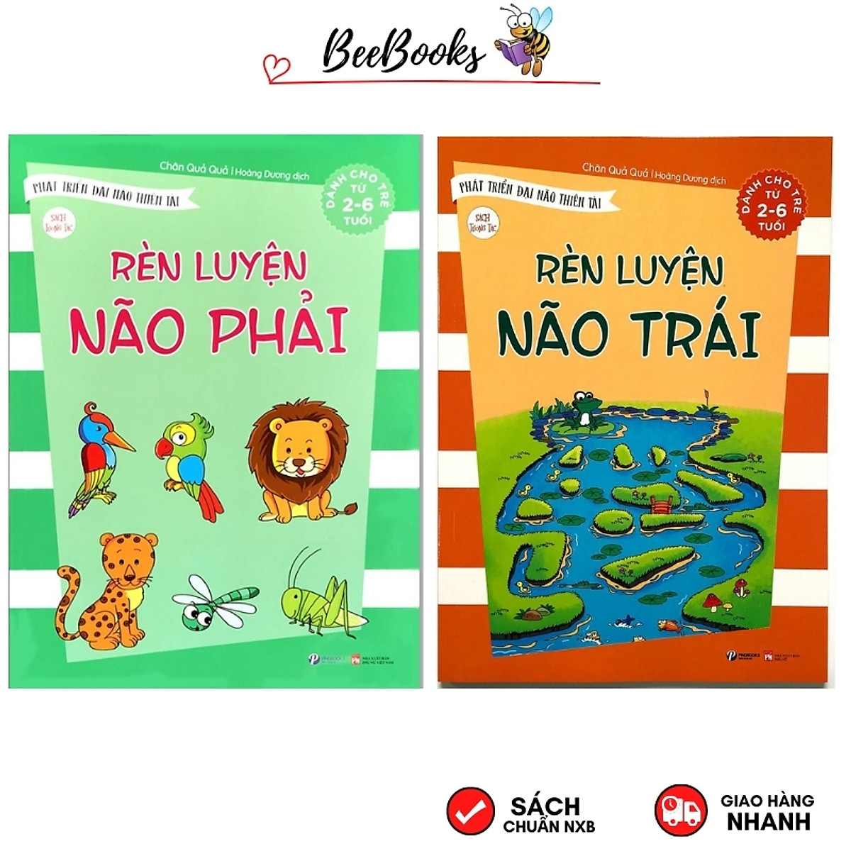 Bộ Sách Phát Triển Đại Não Thiên Tài: Rèn Luyện Não Trái, Não Phải- GIÚP CÂN BẰNG SỰ PHÁT TRIỂN NÃO BỘ CỦA TRẺ 2-6 Tuổi