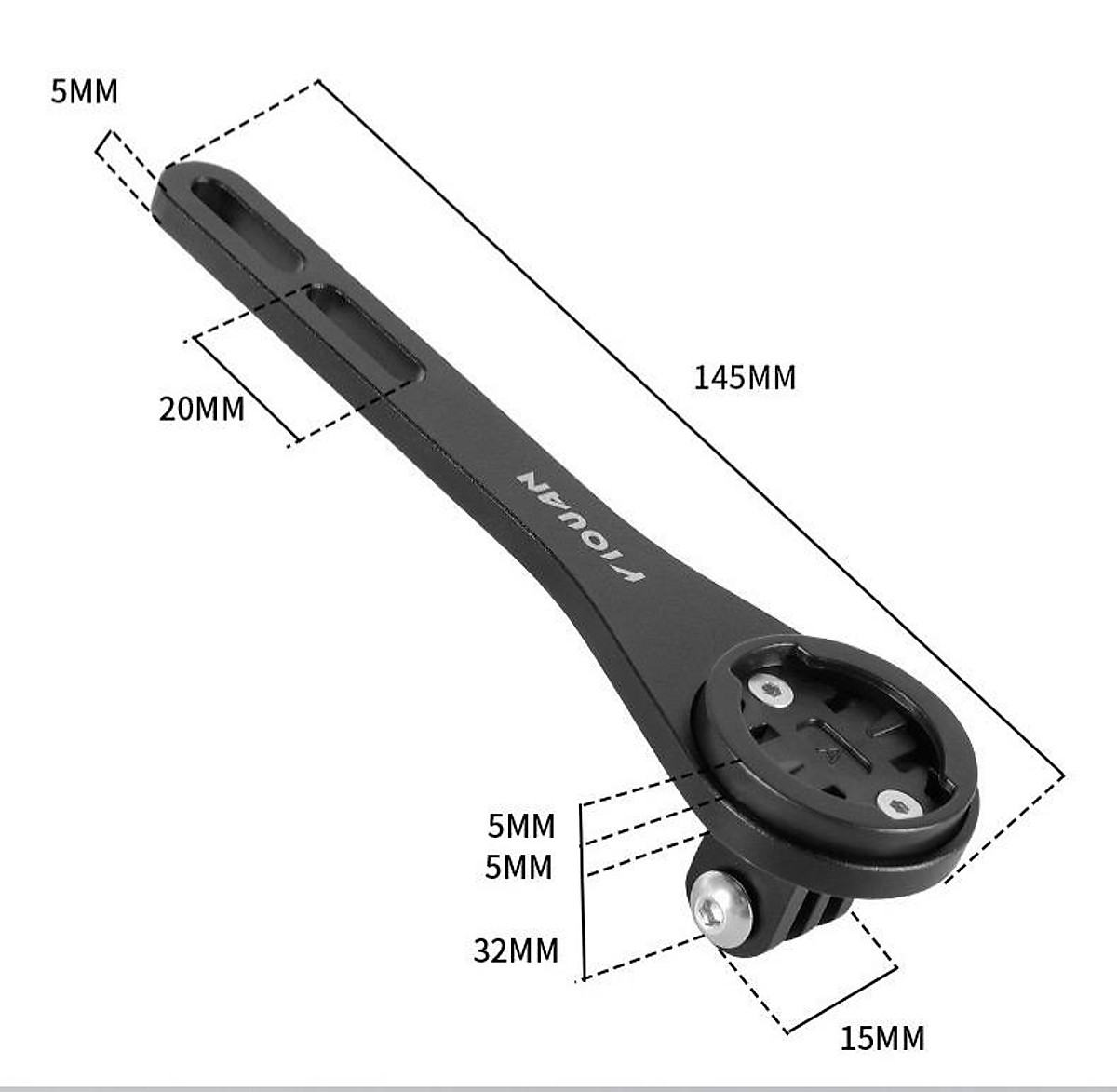 Giá đỡ đồng hồ đo/ đèn pin cho xe đạp đa năng YQ-2006 mở rộng gắn tay lái, tiết kiệm không gian, chất liệu nhôm phù hợp với xe đạp touring - Mai Lee