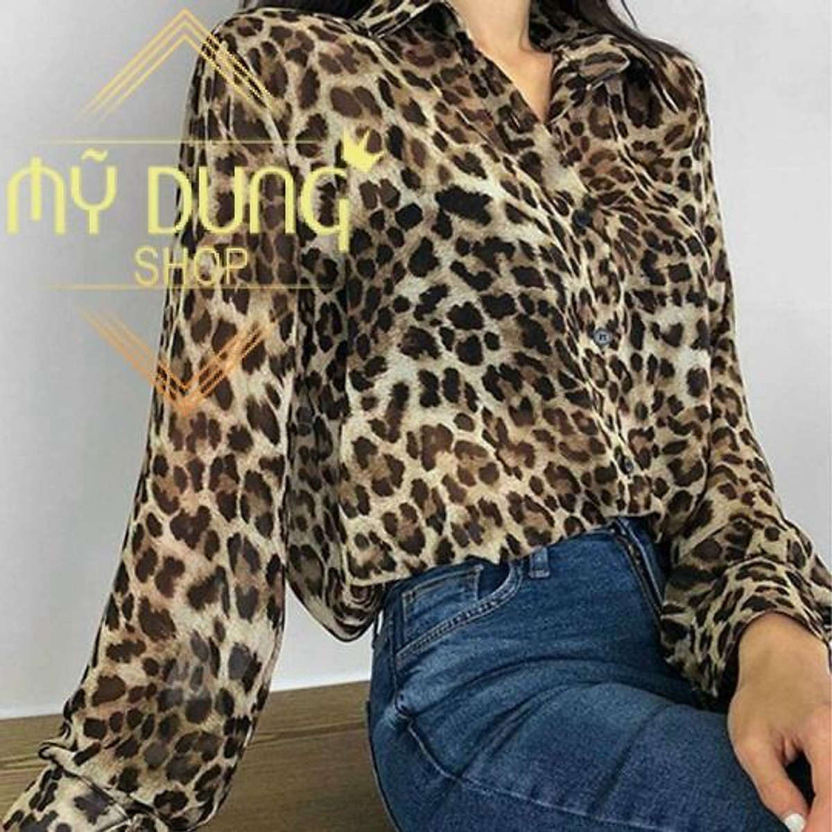 Áo sơ mi croptop họa tiết da beo ASM0639 Thời trang công sở KK Fashion #27 Áo sơ mi croptop họa tiết da beo ASM0639 Thời trang công sở KK Fashion