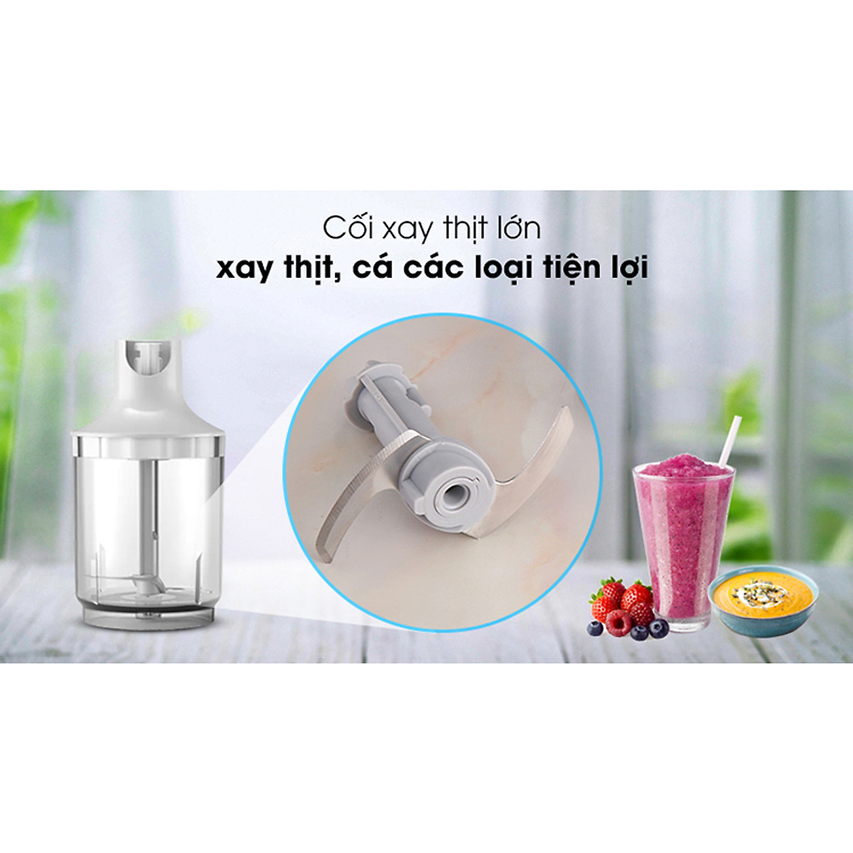 Máy xay sinh tố cầm tay Philips HR2537 (650W) - Hàng chính hãng