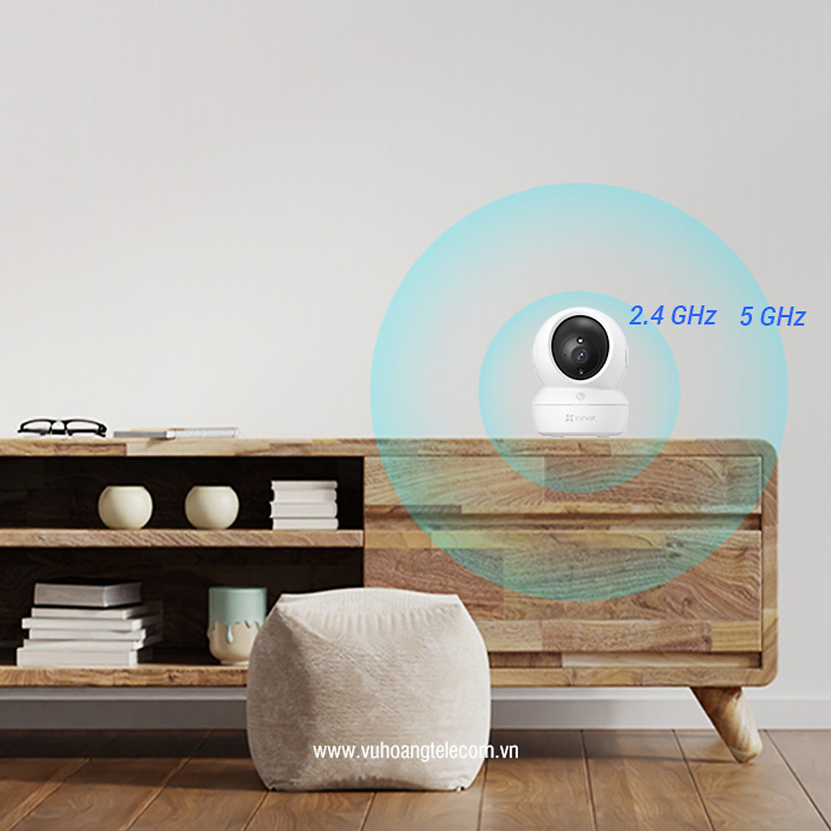 Camera WiFi Ezviz H6C PRO 2K+4MP (2560 × 1440) [Chưa có thẻ nhớ] Đàm thoại 2 chiều Quan sát ngày đêm Xoay 360° - Hàng chính hãng Anh Ngọc phân phối