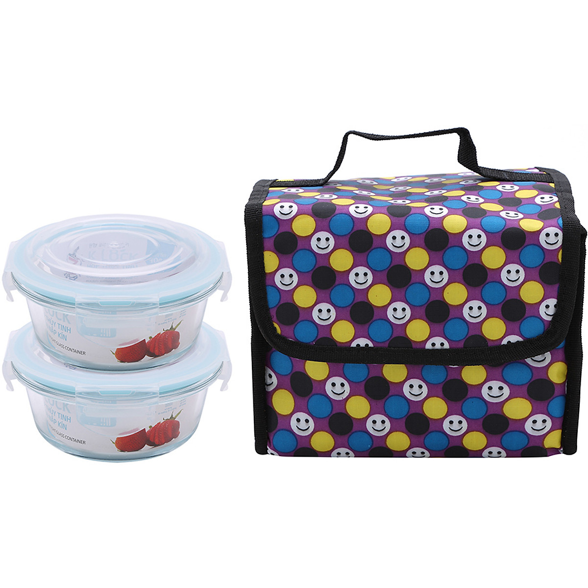 Bộ 2 Hộp Thủy Tinh Chịu Nhiệt KOVA KLOCK KV400 (2 x 400ml) Và Túi Giữ Nhiệt