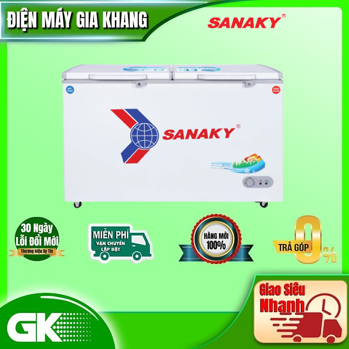 Tủ Đông Sanaky VH-5699W1 (365L) - Hàng Chính Hãng