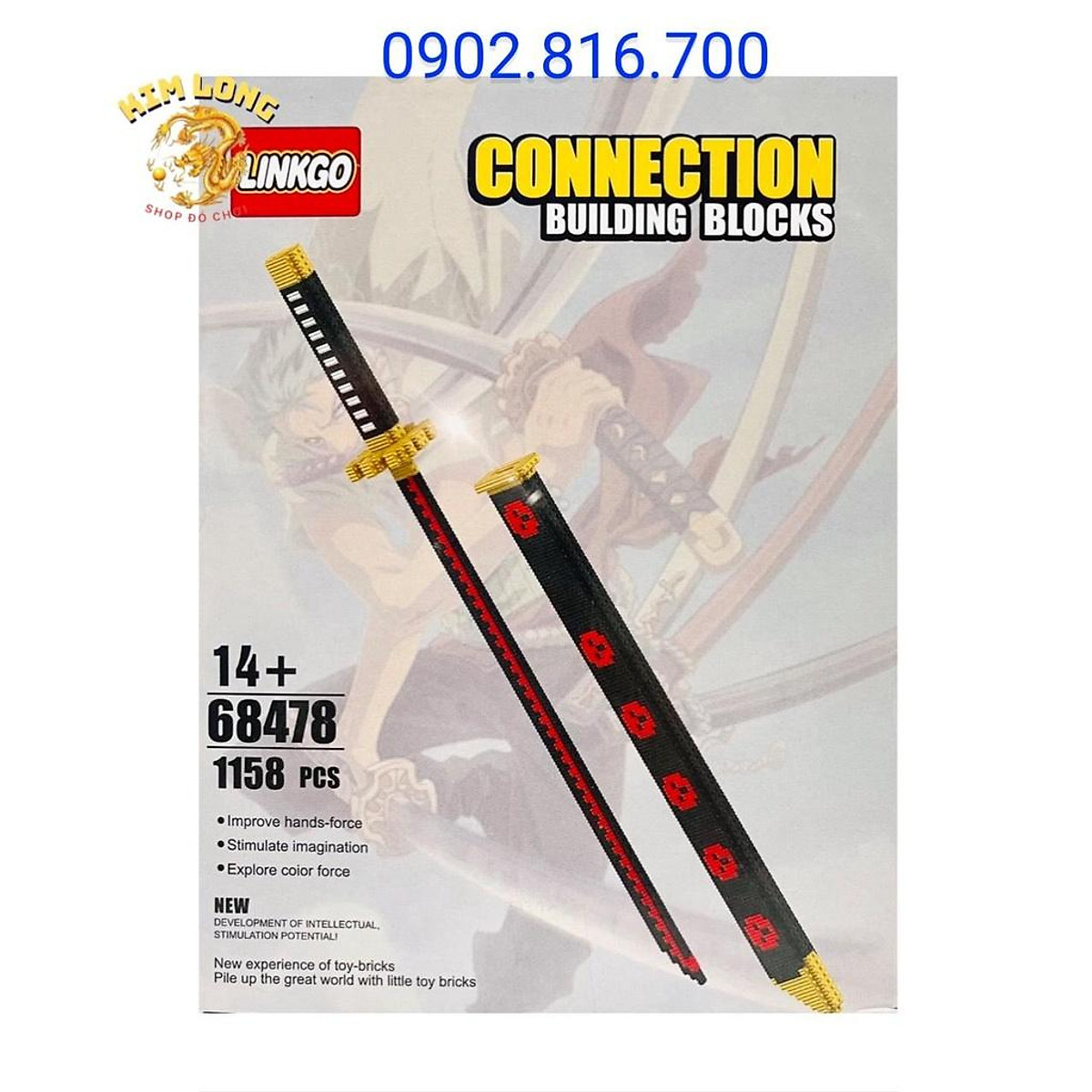 DIY Đồ chơi lắp ráp 3D mô hình KIẾM NHẬT KATANA CÓ VỎ KIẾM VÀ KHÔNG