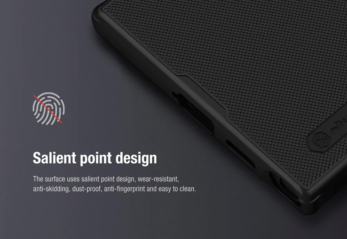 Ốp lưng sần chống sốc cho Samsung Galaxy S24 Ultra mặt lưng nhám hiệu Nillkin Super Frosted Shield Pro cho mặt lưng nhám chống trơn trượt tay, khả năng chống sốc cực tốt, chất liệu cao cấp - Hàng nhập khẩu