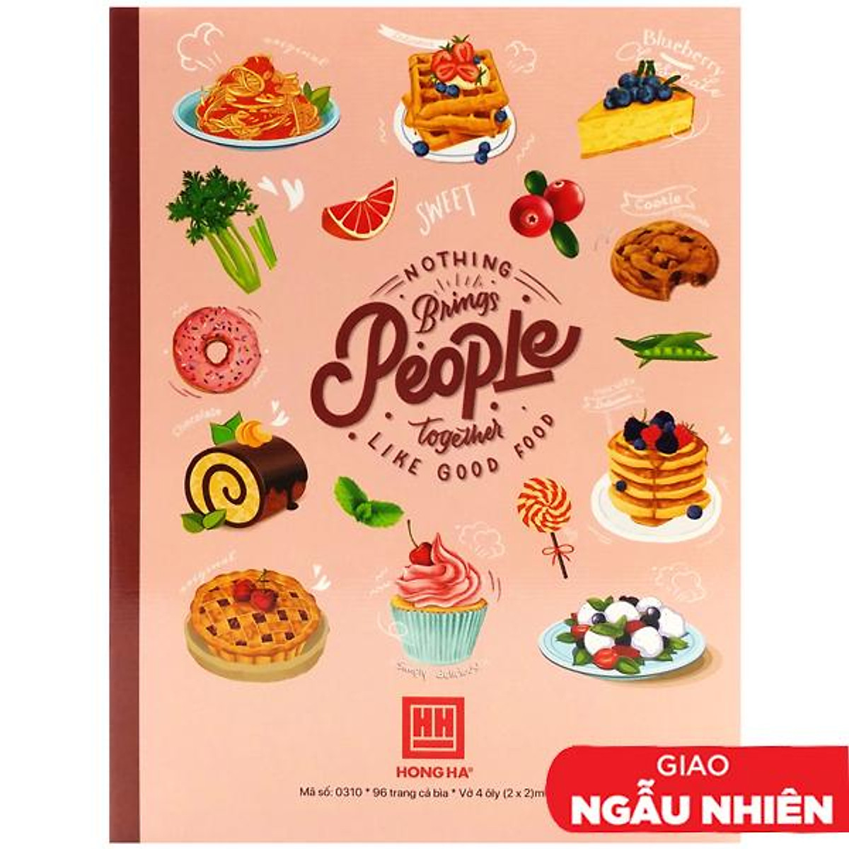 Vở Class Foody - 4 Ô Ly 96 Trang 58gsm - Hồng Hà 0310 (Mẫu Màu Giao Ngẫu Nhiên)