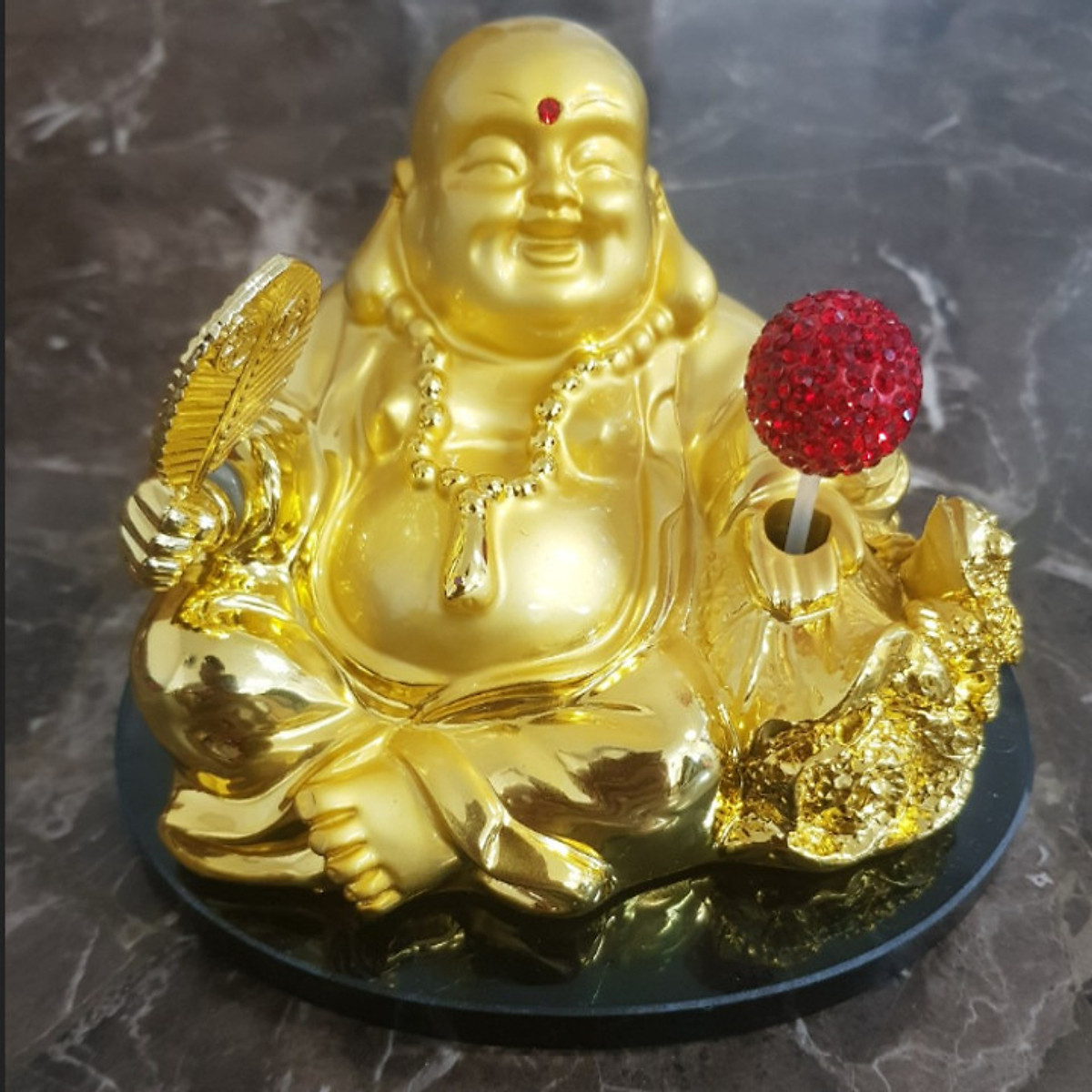 Tượng phật di lặc trang trí phong thủy trong nhà hoặc đặt taplo ô tô, xe hơi cao cấp TP-DL02