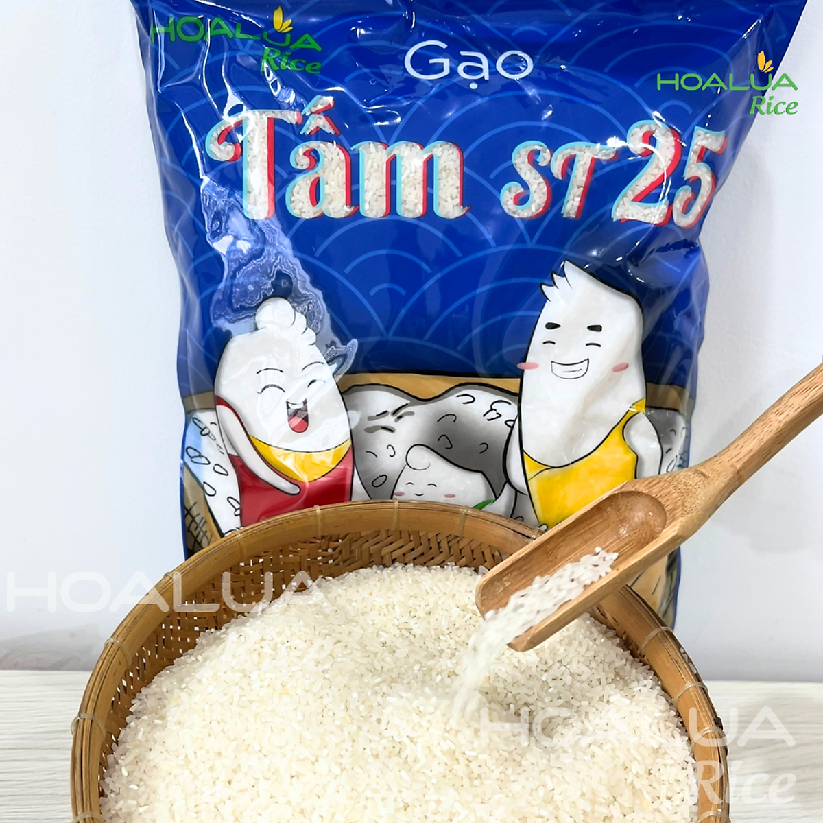 Gạo Tấm ST25 Hoa Lúa túi 2kg - Dẻo mềm, thơm ngon