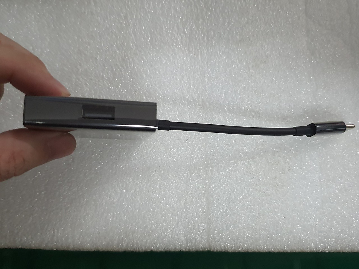 Cáp type C ra HDMI - VGA và USB - 3 trong 1 - Lenovo Thinkplus Type C USB-C 3-in-1 Adapter USB Hub, 4K HDMI 60Hz, VGA, USB 3.0 Type C to HDMI VGA USB 3.0 - Hàng chính hãng