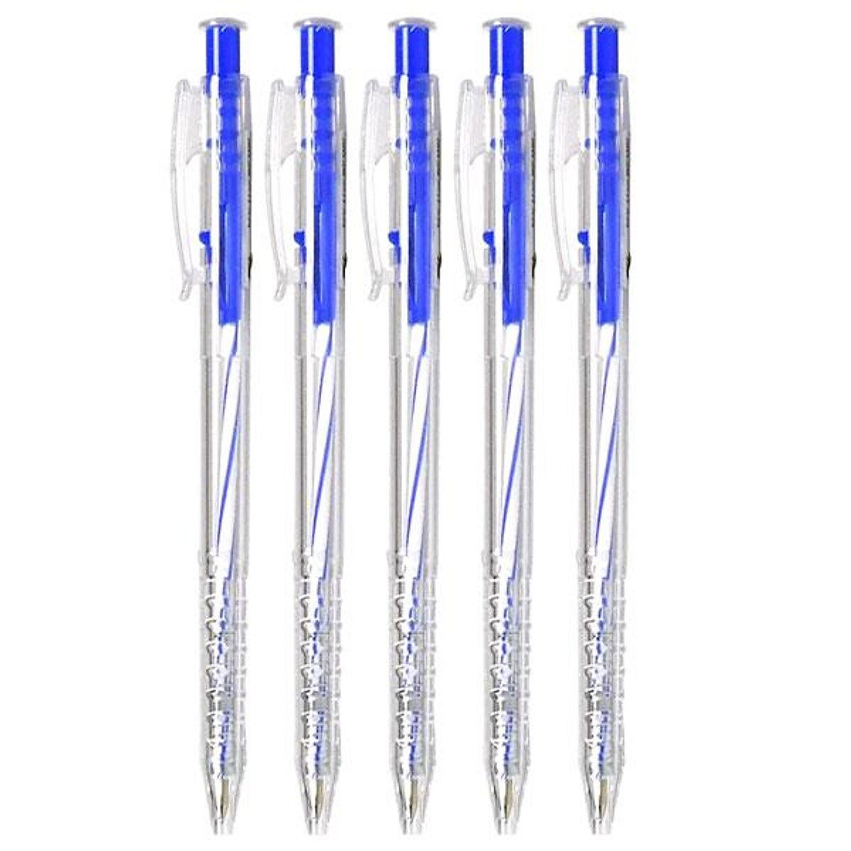 Vỉ 5 Bút Bi 0.5 mm Thiên Long TL-027 - Mực Xanh