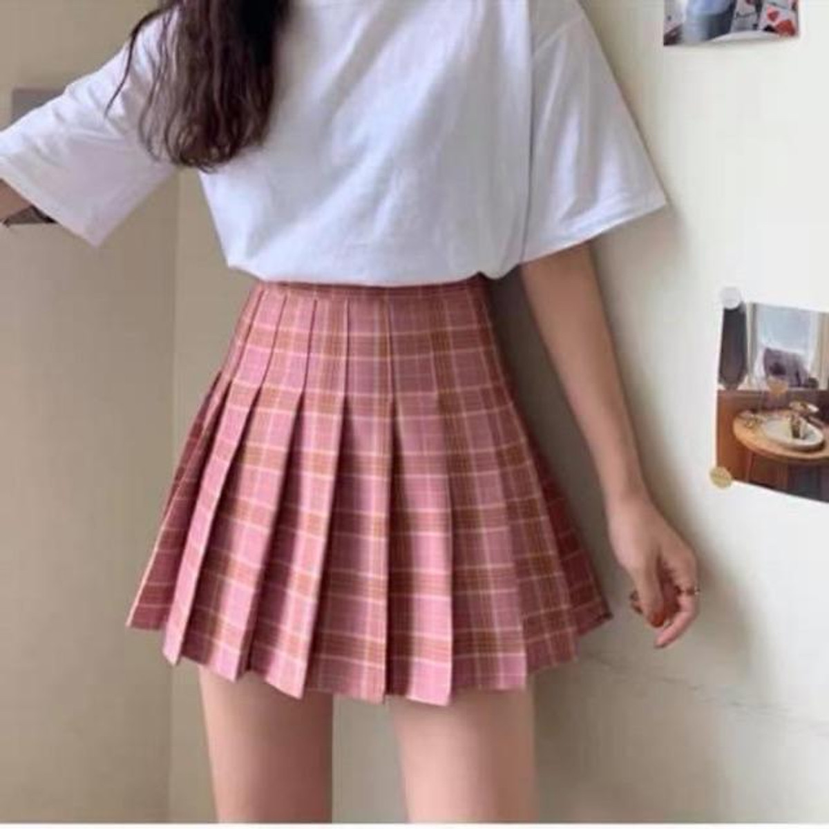 Bán sỉ Chân váy kẻ xếp ly cho học sinh size 7 15 mầu kẻ nâu sáng #16 Bán sỉ Chân váy kẻ xếp ly cho học sinh size 7 15 mầu kẻ nâu sáng