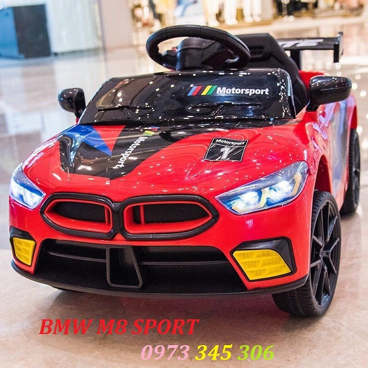 Ô tô điện trẻ em BMW M808 2 chế độ tự lái và điều khiển từ