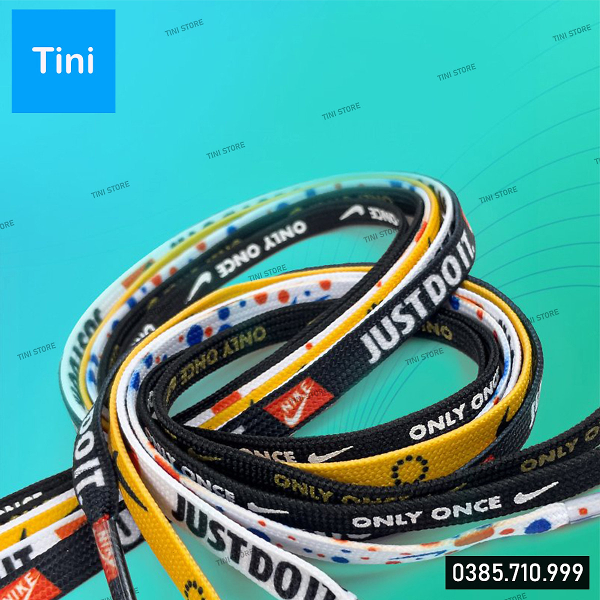 Bảng 6 màu- Dây giày Nike Just Do It cao cấp