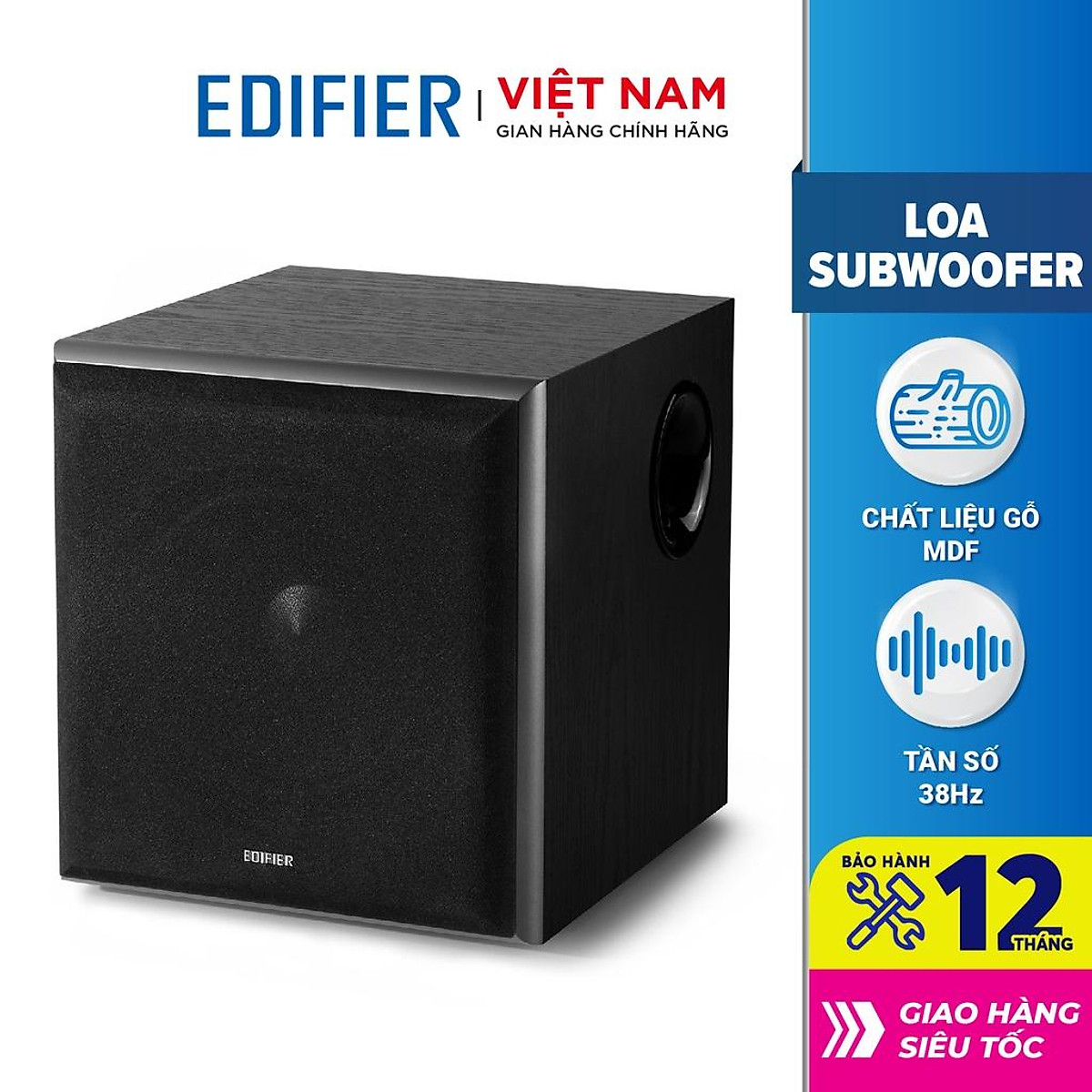 Loa Subwoofer EDIFIER T5 Công suất lớn 70W Âm bass siêu trầm, Vỏ gỗ