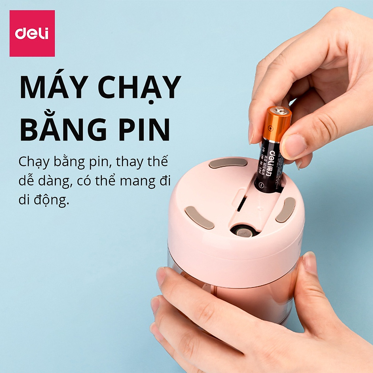Gọt Bút Chì Điện Tự Động Deli - Tiện Lợi, An Toàn Và Bảo Vệ Người Dùng, Màu Sắc Hiện Đại Sang Trọng Học Sinh Văn Phòng - VA100